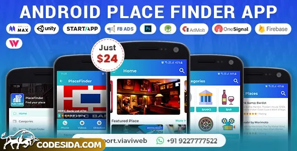 Android Place Finder (Near Me, Tourist Guide, City Guide, Explore Location, Admob with GDPR)