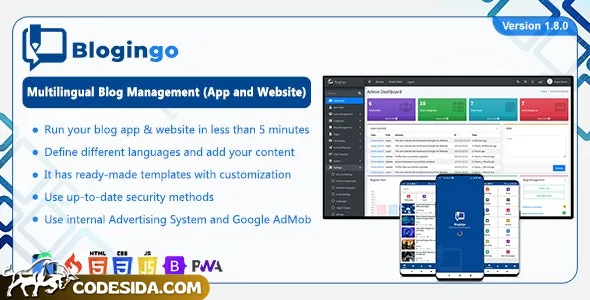 Blogingo v1.0.0 - Multilingual Blog Management (App and Website)