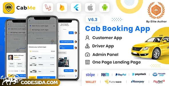 CabME v3.3.2 - Flutter Complete Taxi Booking Solution