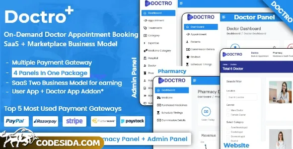 Doctro v8.0.1 - On-Demand Doctor Appointment Booking SaaS Marketplace Business Model - nulled