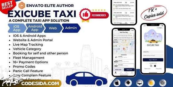 Exicube Taxi App v3.5.0 Exicube Taxi App v3.5.0