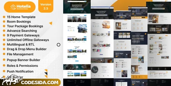 Hotelia v2.3 - Hotel Booking / Resort Booking Management Website Hotelia v2.3 - Hotel Booking / Resort Booking Management Website