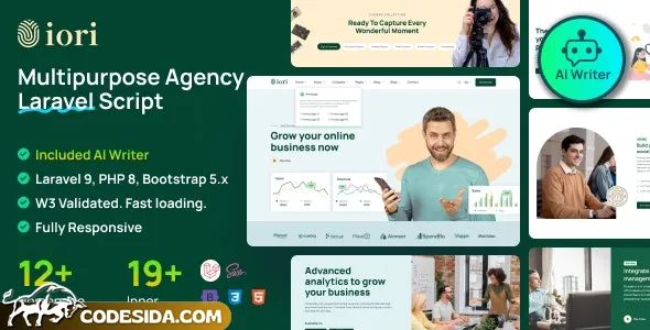 Iori v1.5.0 - Business Website for Company, Agency, Startup with AI writer tool & shopping cart