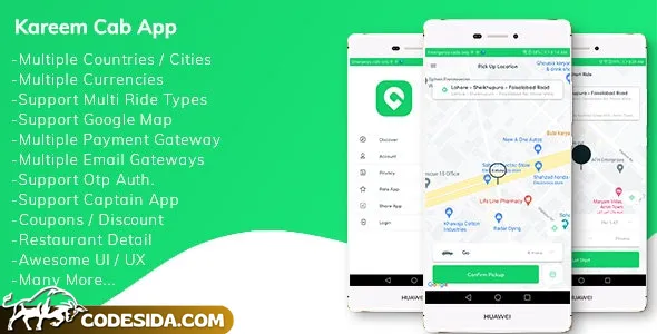 Kareem Taxi App v1.3 - Cab Booking Solution + admin panel