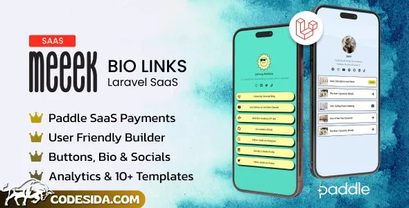 Meeek v1.3.0 - Bio Links SaaS (Laravel)