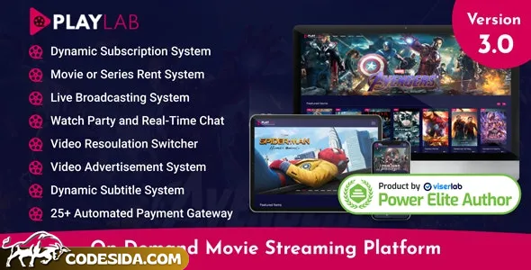 PlayLab v2.7 - On Demand Movie Streaming Platform