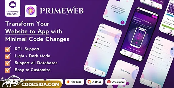 Prime Web v1.0.10 - Convert Website to a Flutter App | Web View App | Web to App