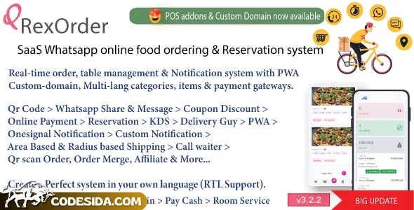 QrexOrder v3.1.9 - SaaS Restaurants / QR Menu / WhatsApp Online ordering / Reservation system - nulled QrexOrder v3.1.9 - SaaS Restaurants / QR Menu / WhatsApp Online ordering / Reservation system - nulled