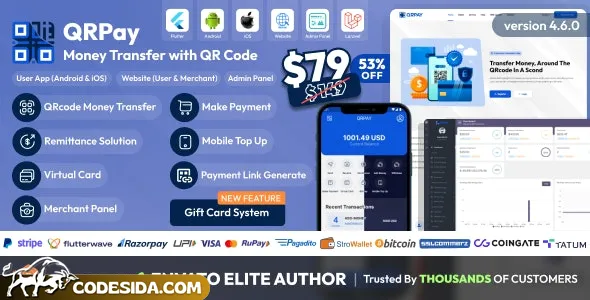 QRPay v2.4.1 - Money Transfer with QR Code Full Solution - nulled