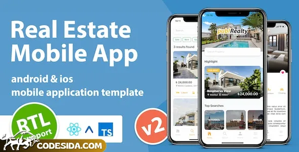 Real Estate Mobile App Template With React Native v6.0