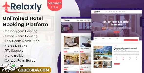 Relaxly v1.1.1 - Unlimited Hotel Booking Platform - nulled
