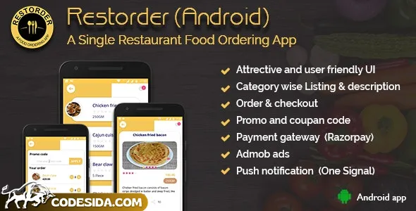 Restorder (Android) v1.3 - A single restaurant food ordering ap