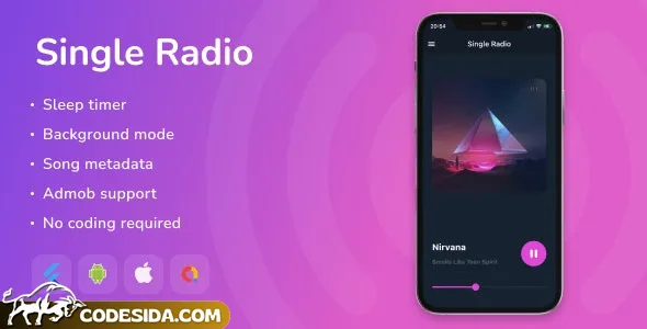 Single Radio v1.8 - Flutter Full App