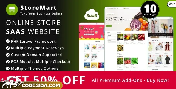 StoreMart SaaS v3.6 - Online Product Selling Business Website Builder - nulled StoreMart SaaS v3.6 - Online Product Selling Business Website Builder - nulled