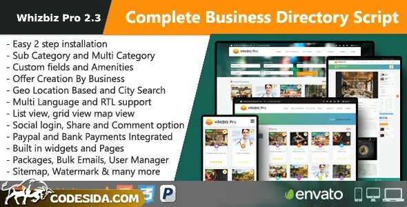 Whizbiz Pro v2.6 - Complete Business Directory Script