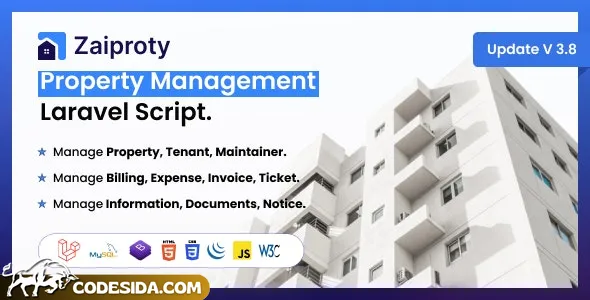 Zaiproty v3.7 - Property Management Laravel Script - nulled