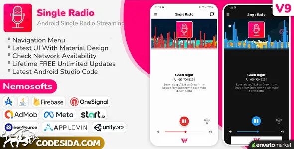 Android Radio v9.0 - Single Radio Streaming App