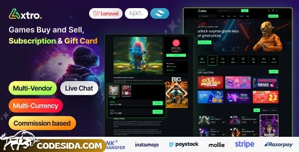 Axtro v1.1.0 - Games Buy and Sell, Subscription & Gift Card Laravel Script