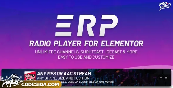 Erplayer v1.3.2 - Radio Player for Elementor