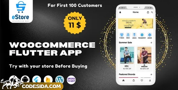 eStore v1.1 - Build a Flutter eCommerce Mobile App for Android and iOS from WordPress WooCommerce Store