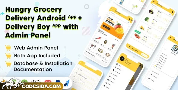 Hungry Grocery Delivery Android App and Delivery Boy App with Interactive Admin Panel v1.8