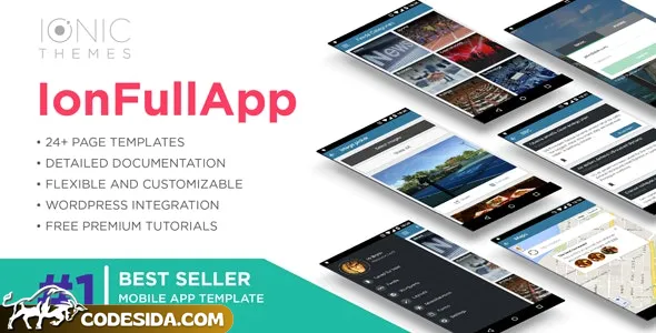IonFullApp v1.6 - Full Ionic Template + Cordova Plugins