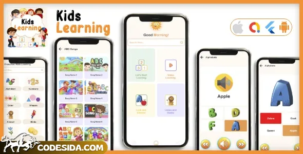 Kids learning App - kids all in one learning flutter app -Flutter Android & iOS App -V2