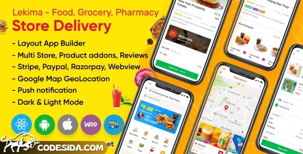 Lekima v2.9.0 - Store Delivery Full React Native Application for Wordpress WooCommerce