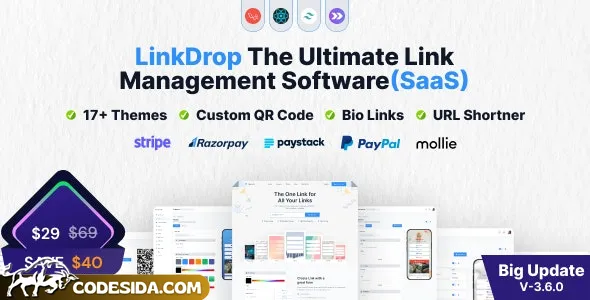 Linkdrop v3.6.0 - SaaS Link Management Tool