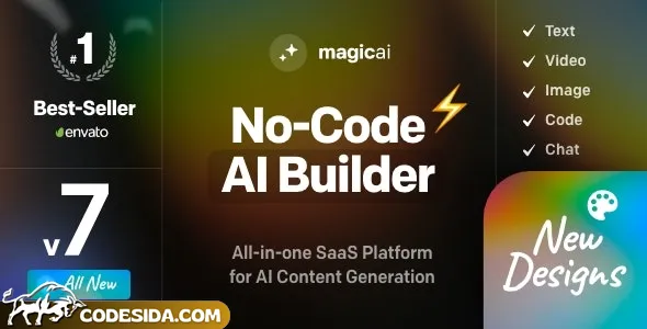 MagicAI v7.1 - OpenAI Content, Text, Image, Video, Chat, Voice, and Code Generator as SaaS - nulled