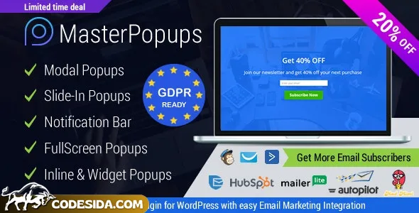 Master Popups v3.9.1 - Popup Plugin for Lead Generation