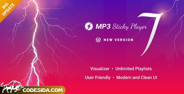 MP3 Sticky Player v8.0 - Wordpress Plugin