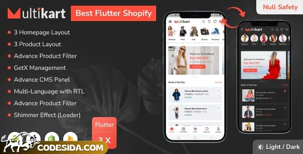 Multikart v2.0 - Best Shopify Flutter E-commerce Full App