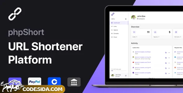 phpShort v44 - URL Shortener Platform - nulled