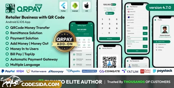 QRPay Agent v4.7.0 - Retailer Business with QR Code Android and iOS App