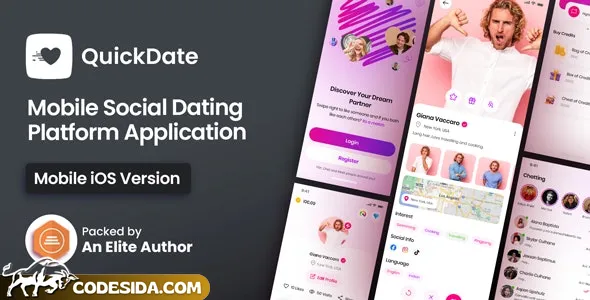 QuickDate IOS v2.3 - Mobile Social Dating Platform Application