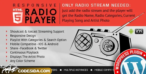 Radio Player Shoutcast & Icecast v4.4.5