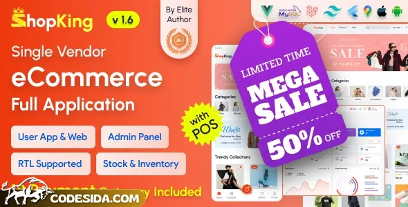 ShopKing v1.2 - eCommerce App with Laravel Website & Admin Panel with POS - Inventory Management - nulled