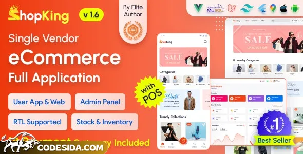 ShopKing v1.5 - eCommerce App with Laravel Website & Admin Panel with POS - Inventory Management - nulled