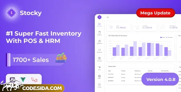 Stocky v4.0.8 - POS with Inventory Management & HRM