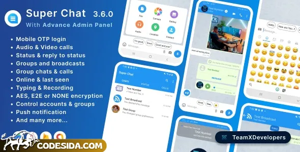 Super Chat v3.5.0 - Android Chatting App with Group Chats and Voice/Video Calls - Whatsapp Clone
