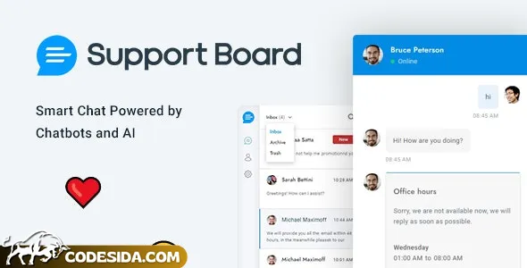 Support Board v3.6.8 - Chat WordPress Plugin - Chat & Support