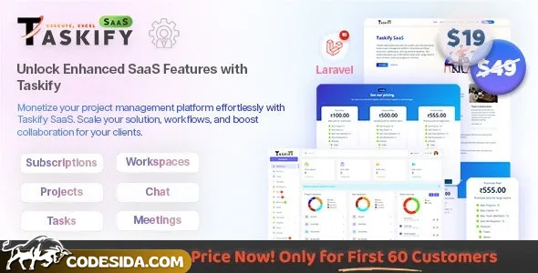 Taskify SaaS v1.0.4 - Project Management System in Laravel