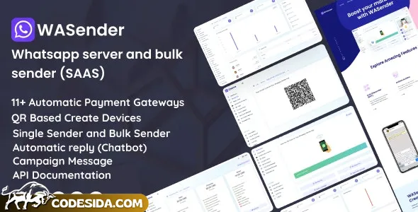 WASender v4.3 - Whatsapp server and bulk sender (SAAS) - nulled