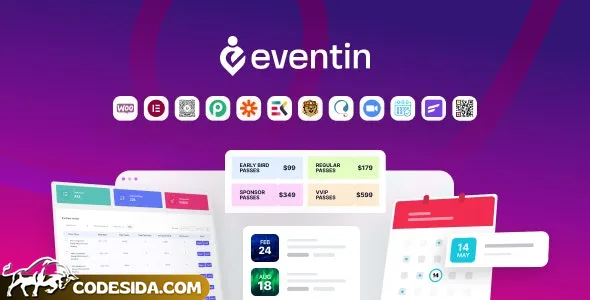 WP Eventin v3.3.34 - Events Manager & Tickets Selling Plugin for WooCommerce