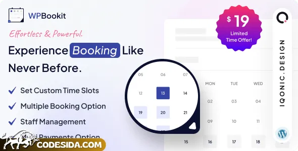 WPBookit v1.4.4 - Appointment Booking WordPress Plugin