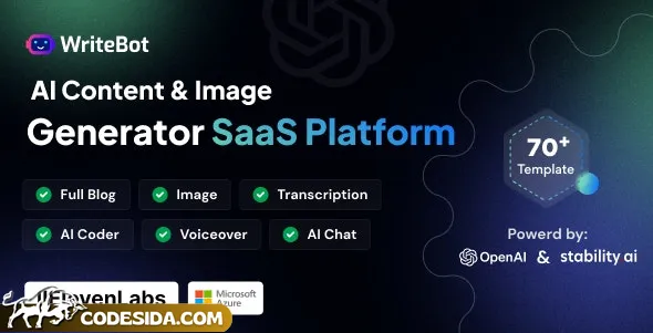WriteBot v4.8.0 - AI Content Generator SaaS Platform