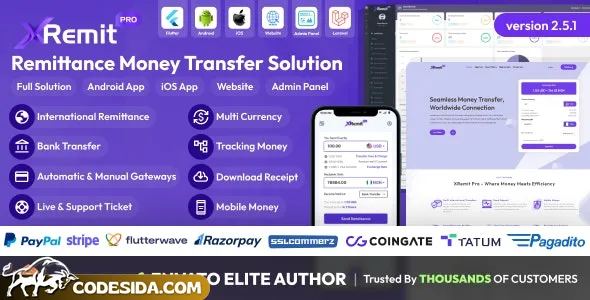 XRemit Pro v2.3.0 - Remittance Money Transfer Full Solution