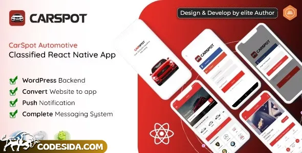 CarSpot v1.9.4 - Dealership Classified React Native App