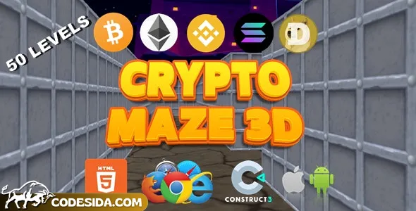 Crypto Maze 3D v1.0 - Crypto Game - 3D Game - HTML5